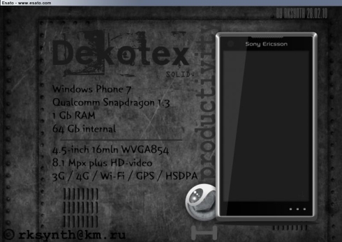 Sony Ericsson Dekotex: Windows 7 Concept Phone