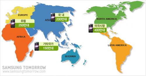 "Samsung Galaxy S" Sales Figures - 2010: Area Wise Break-up