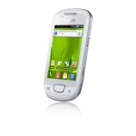 Samsung Galaxy Mini (Pop) White - portrait view