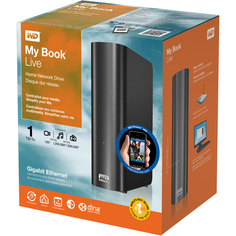 My Book Live - Home Network Drives: 1TB Capacity, 100MBps transfer speeds