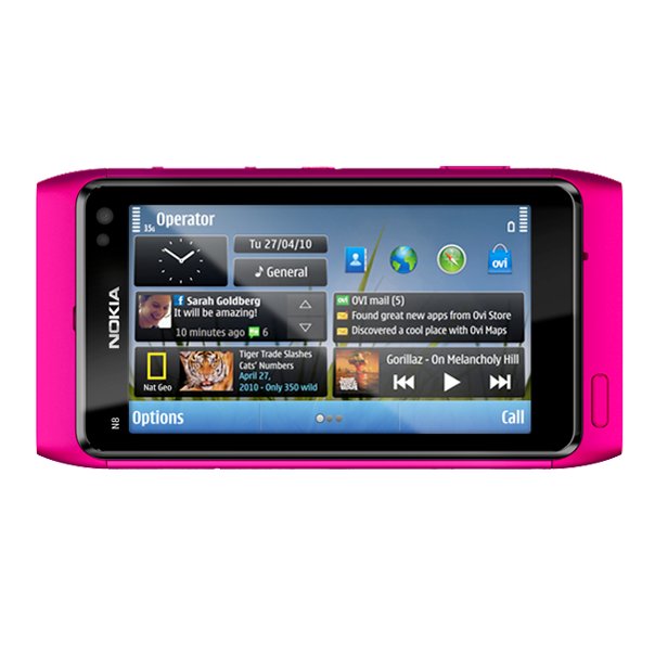 Nokia N8 "Pink Edition" Front Landscape View
