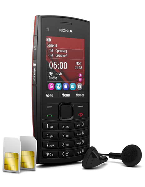 Nokia X2-01 Music phone with Dual-Sim capabilities