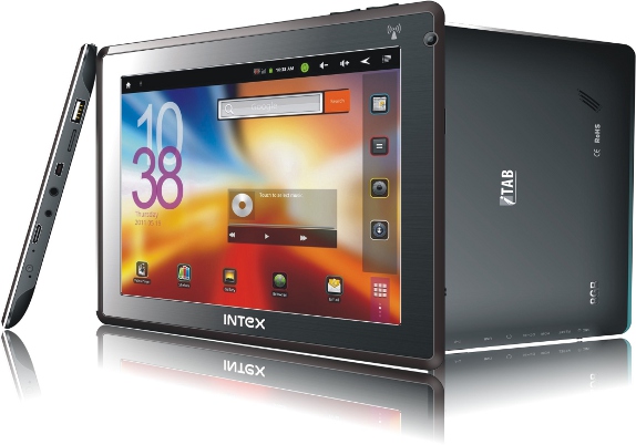 Intex iTab side, rear View specs, pictures, India Price