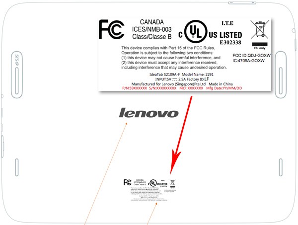 Lenovo Ideapad S2109 Back FCC Pictures