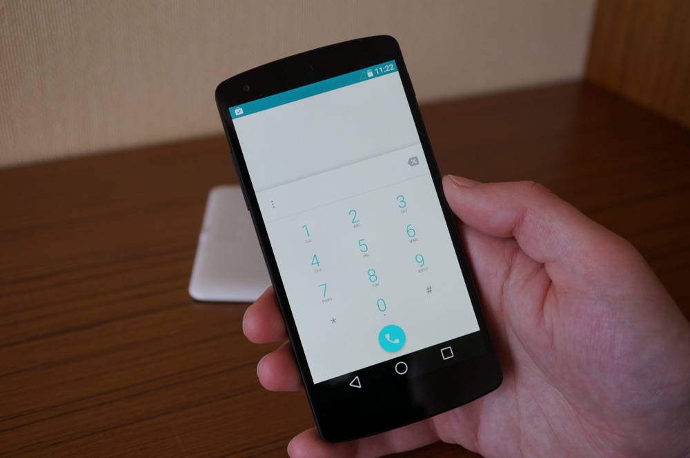 The phone dialer on Android L