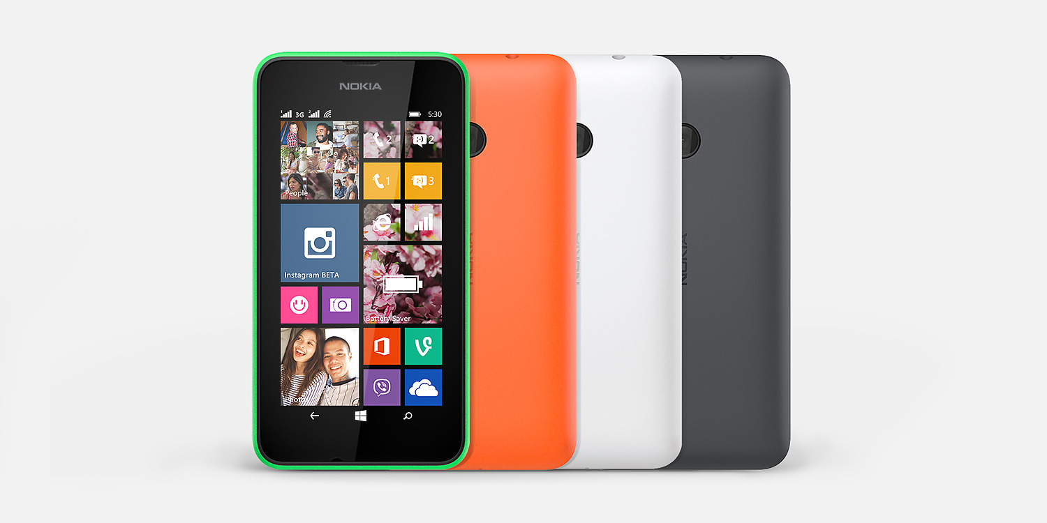 Nokia Lumia 530 Dual SIM - front & Rear view pics