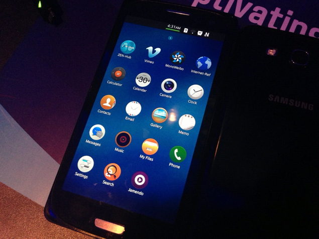 A Samsung Phone running the Tizen OS