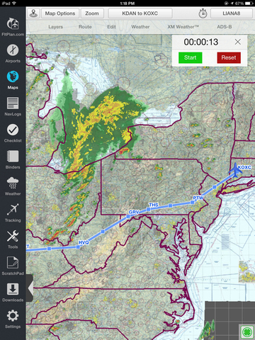 FltPlan app for Pilot navigation