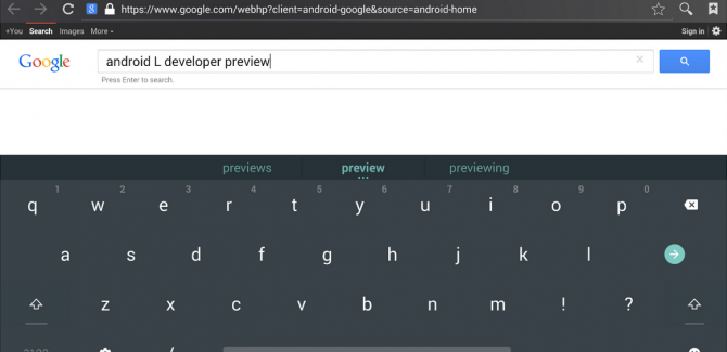 Android L Material Keyboard APK