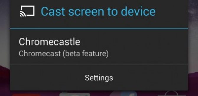 android chromecast device select