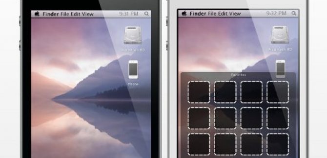 Mac OS X style Stacked windows in iPhone